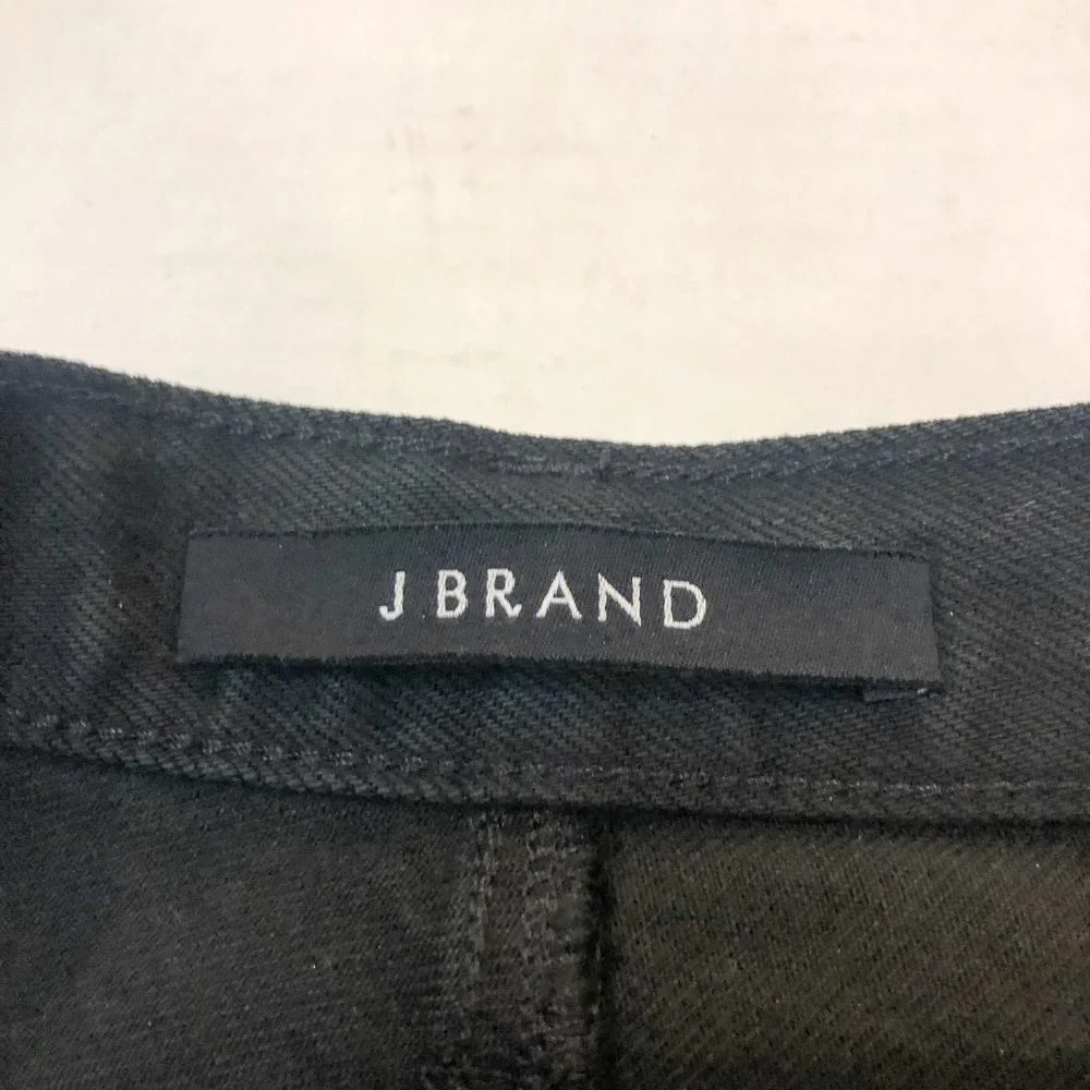 NEW JBRAND Joan Crop Super High-Rise Wide Straight Black Denim Jeans Women's 24 - Picture 8 of 10